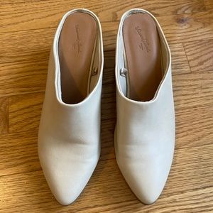 Universal Thread, cream slip on mules, size 8, worn once and in great condition!